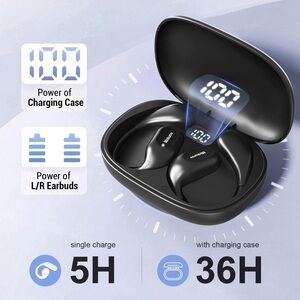 Black Wireless Earbuds with Charging Case